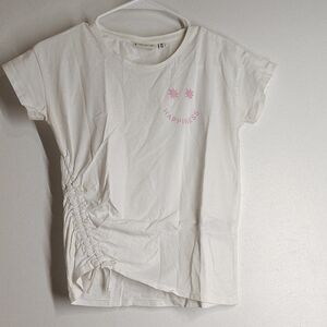 Happiness White Short Sleeve Tee